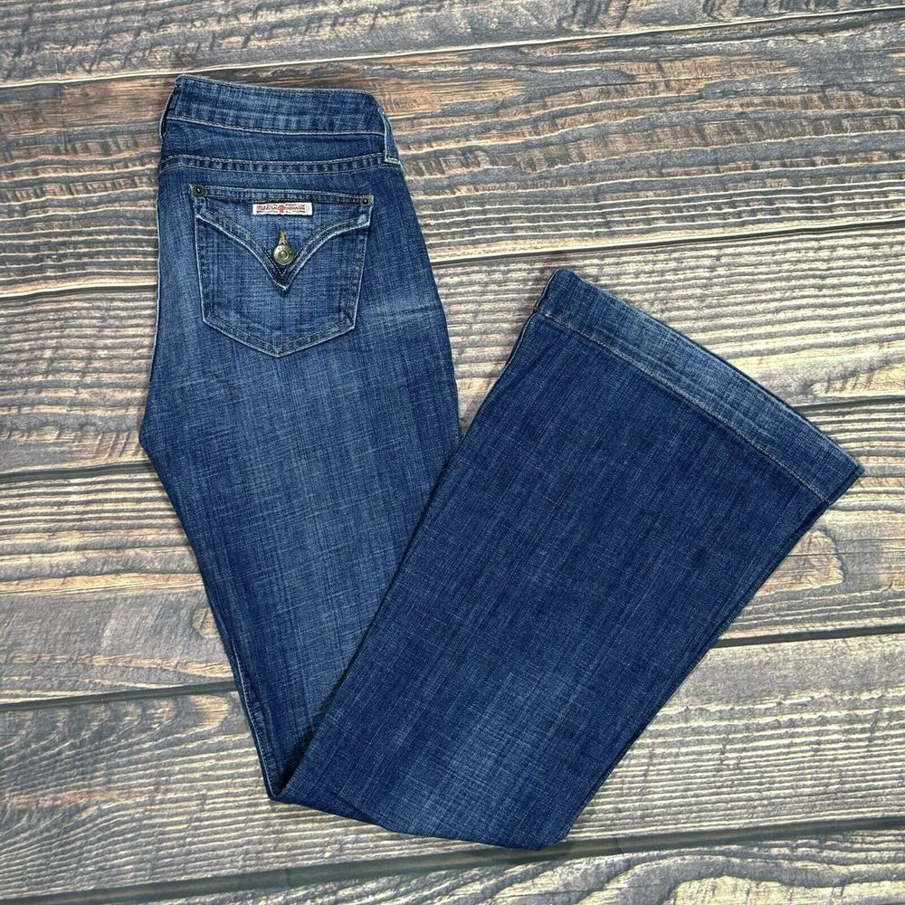 Hudson Jeans Dark Blue Flare Wide Leg Denim